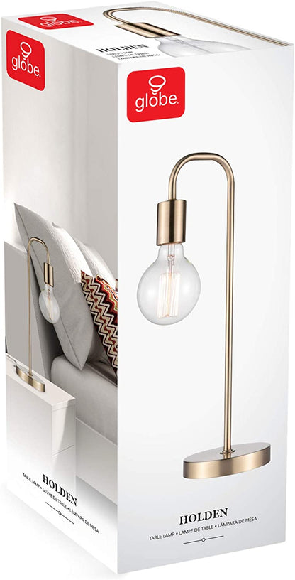 Electric Holden 18" Table Lamp, Matte Brass, Modern, Night Stand, Bedroom Décor, Living Room, Bedside Light