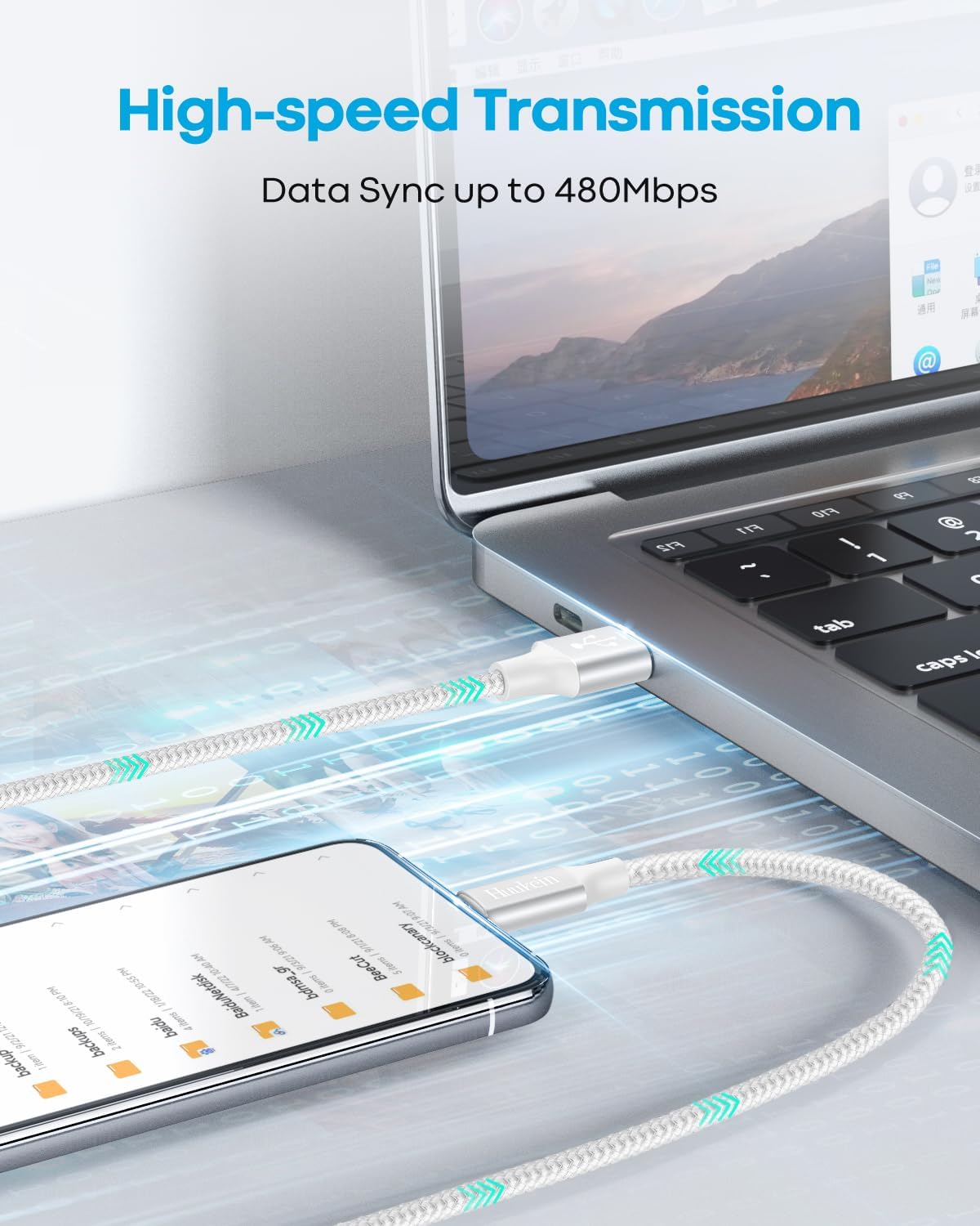 Short USB C Cable 1Ft, 2 Pack USB a to USB C Carplay Cable for Iphone 17 Air 16 15 Pro Max Plus, Short USBC Car Charger Cord, White